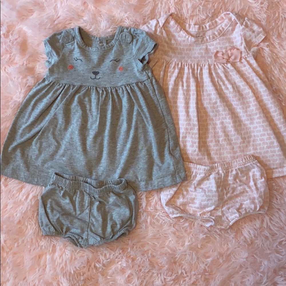 Baby dresses with matching bloomers (6-9m)